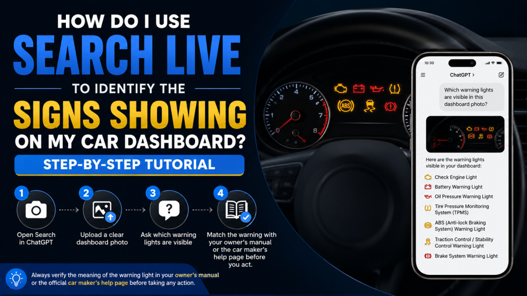 How Do I Use Search Live to Identify the Signs Showing on My Car Dashboard?