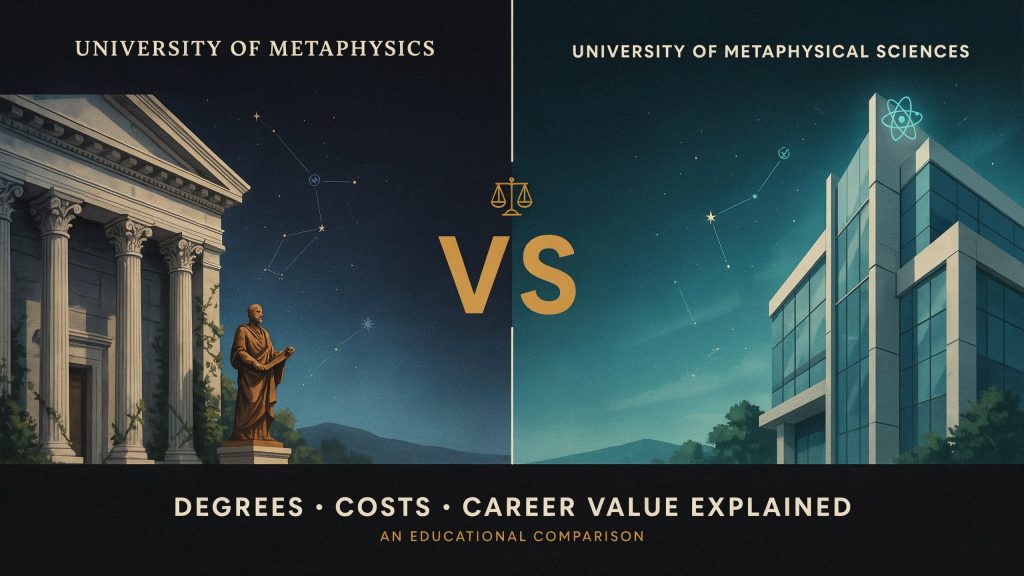 University of Metaphysics vs University of Metaphysical Sciences
